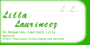 lilla laurinecz business card